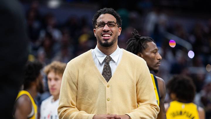 Apr 10, 2026; Indianapolis, Indiana, USA;Indiana Pacers guard Tyrese Haliburton (0) in the first half against the Philadelphia 76ers at Gainbridge Fieldhouse. Mandatory Credit: Trevor Ruszkowski-Imagn Images Apr 10, 2026; Indianapolis, Indiana, USA;Indiana Pacers guard Tyrese Haliburton (0) in the first half against the Philadelphia 76ers at Gainbridge Fieldhouse. Mandatory Credit: Trevor Ruszkowski-Imagn Images