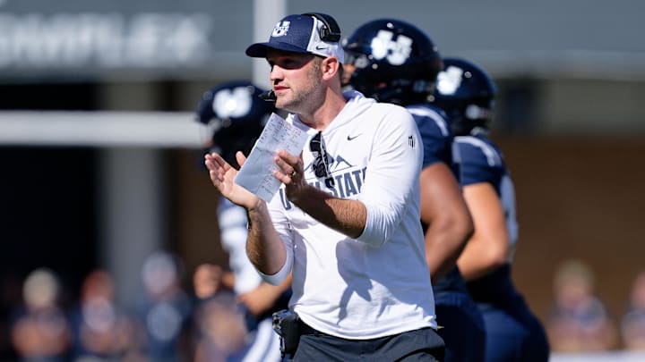 New Oklahoma linebackers coach Nate Dreiling at Utah State