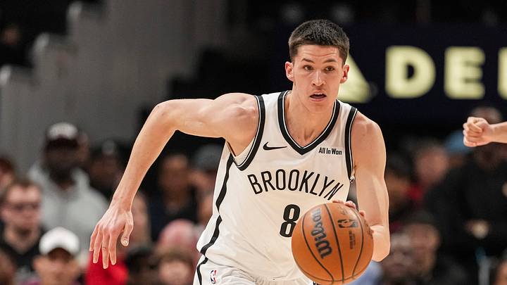 Feb 22, 2026; Atlanta, Georgia, USA; Brooklyn Nets guard Egor Demin (8) dribbles against the Atlanta Hawks during the first half at State Farm Arena. Mandatory Credit: Dale Zanine-Imagn Images Feb 22, 2026; Atlanta, Georgia, USA; Brooklyn Nets guard Egor Demin (8) dribbles against the Atlanta Hawks during the first half at State Farm Arena. Mandatory Credit: Dale Zanine-Imagn Images