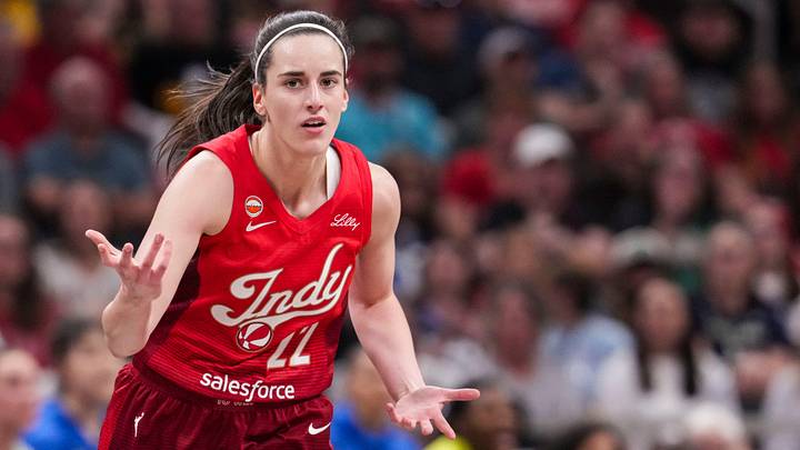 Indiana Fever guard Caitlin Clark (22) reacts to the action Saturday, May 9, 2026, during the first half of the Fever’s season opener game at Gainbridge Fieldhouse in Indianapolis. Indiana Fever guard Caitlin Clark (22) reacts to the action Saturday, May 9, 2026, during the first half of the Fever’s season opener game at Gainbridge Fieldhouse in Indianapolis.