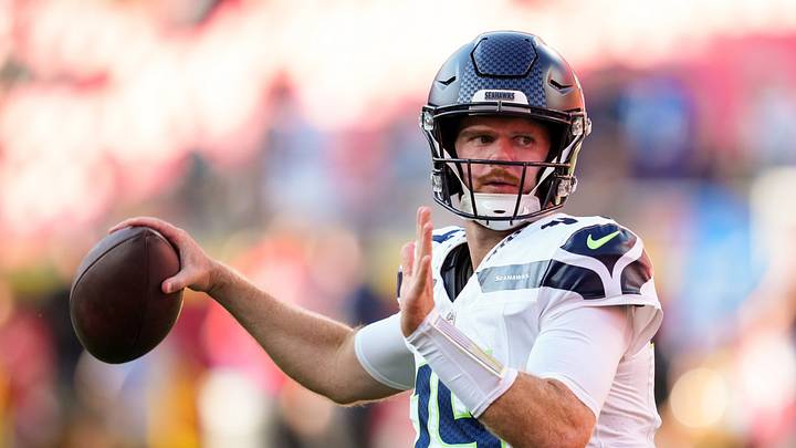 Aug 28, 2026; Kansas City, Missouri, USA; Seattle Seahawks quarterback Sam Darnold (14) warms up prior to a game against the Kansas City Chiefs at Arrowhead Stadium. Mandatory Credit: Jay Biggerstaff-Imagn Images Aug 28, 2026; Kansas City, Missouri, USA; Seattle Seahawks quarterback Sam Darnold (14) warms up prior to a game against the Kansas City Chiefs at Arrowhead Stadium. Mandatory Credit: Jay Biggerstaff-Imagn Images