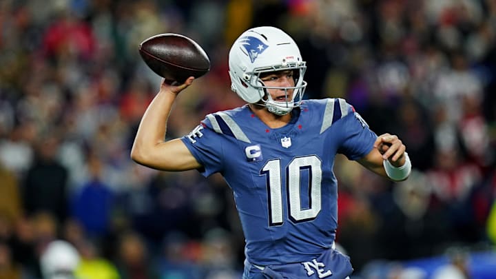 New England Patriots quarterback Drake Maye is the favorite to win MVP.
