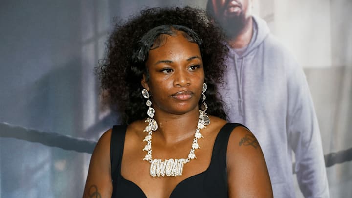 Claressa Shields at the premiere of the movie The Fire Inside on December 4, 2024.