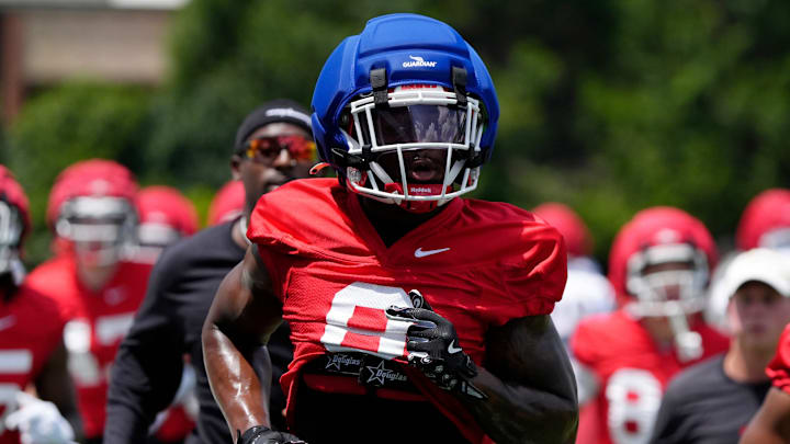 Georgia coach Kirby Smart speaks to the media on the first day of fall practice in Athens, Georgia, on Thursday, July 31, 2025. Georgia coach Kirby Smart speaks to the media on the first day of fall practice in Athens, Georgia, on Thursday, July 31, 2025.