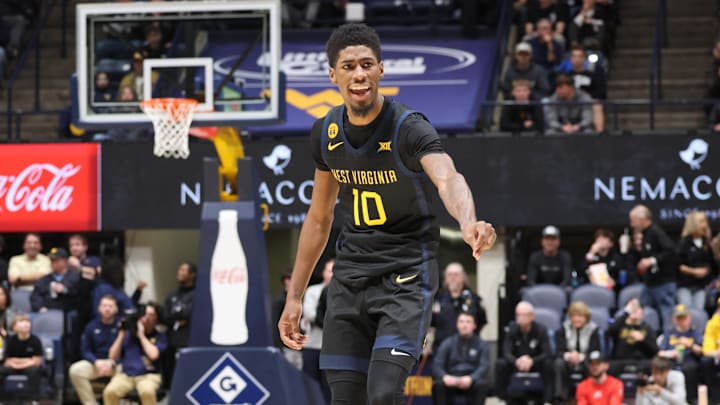 West Virginia University guard Sencire Harris West Virginia University guard Sencire Harris