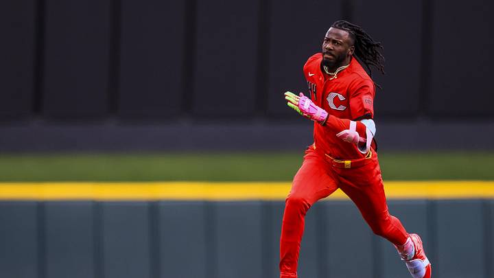 May 30, 2026; Cincinnati, Ohio, USA; Cincinnati Reds shortstop Elly de la Cruz (44) runs to third after hitting a triple in the third inning against the Atlanta Braves at Great American Ball Park. Mandatory Credit: Katie Stratman-Imagn Images May 30, 2026; Cincinnati, Ohio, USA; Cincinnati Reds shortstop Elly de la Cruz (44) runs to third after hitting a triple in the third inning against the Atlanta Braves at Great American Ball Park. Mandatory Credit: Katie Stratman-Imagn Images