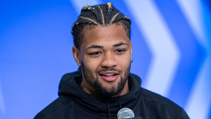 Rome Odunze at the NFL Draft Combine