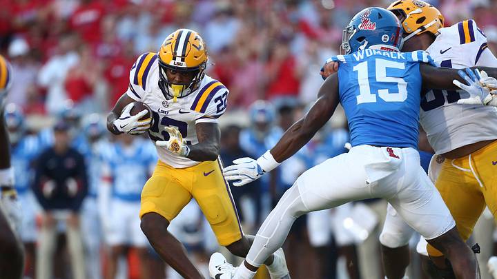 LSU Tigers running back Harlem Berry runs the ball. Mandatory Credit: Petre Thomas-Imagn Images LSU Tigers running back Harlem Berry runs the ball. Mandatory Credit: Petre Thomas-Imagn Images