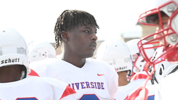 Riverside wide receiver Mikkel Skinner on the field at the Landrum High School on Aug 9, 2024.