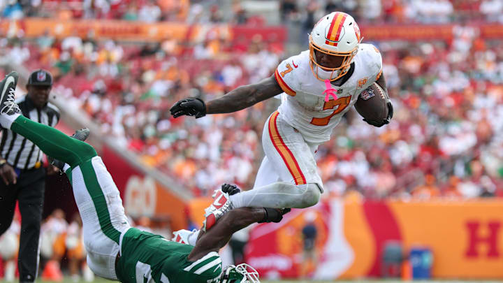 Tampa Bay Buccaneers running back Bucky Irving. Tampa Bay Buccaneers running back Bucky Irving.