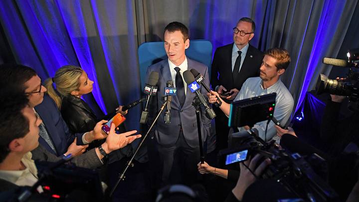May 4, 2026; Toronto, Ontario, CANADA; Toronto Maple Leafs general manager John Chayka answers media questions during an introductory news conference. Mandatory Credit: Dan Hamilton-Imagn Images May 4, 2026; Toronto, Ontario, CANADA; Toronto Maple Leafs general manager John Chayka answers media questions during an introductory news conference. Mandatory Credit: Dan Hamilton-Imagn Images