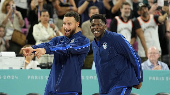 Stephen Curry and Anthony Edwards