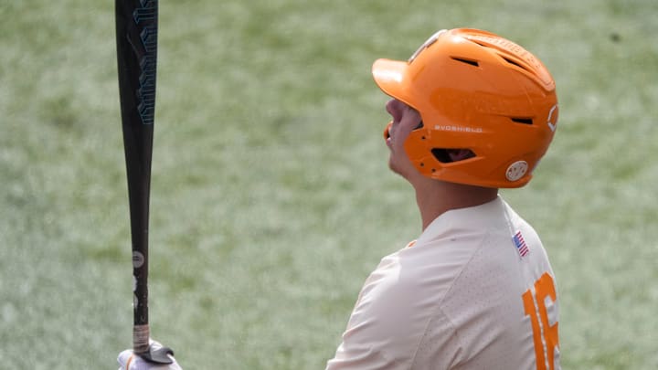 Tennessee's Dalton Bargo (16) at bat during an NCAA college baseball game against St. Bonaventure on Sunday, March 9, 2025, in Knoxville, Tenn. Tennessee's Dalton Bargo (16) at bat during an NCAA college baseball game against St. Bonaventure on Sunday, March 9, 2025, in Knoxville, Tenn.