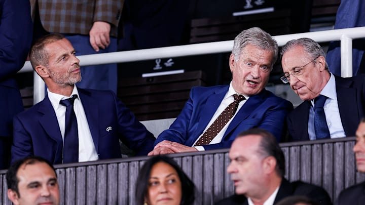 Aleksander Ceferin, Florentino Perez, Real Madrid v Eintracht Frankfurt - UEFA Super Cup