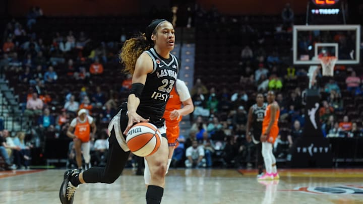 Las Vegas Aces guard Chennedy Carter is a solid prop target on Friday.