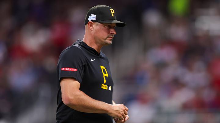 Jun 5, 2026; Atlanta, Georgia, USA; Pittsburgh Pirates manager Don Kelly (12) makes a pitching change against the Atlanta Braves in the fifth inning at Truist Park. Mandatory Credit: Brett Davis-Imagn Images Jun 5, 2026; Atlanta, Georgia, USA; Pittsburgh Pirates manager Don Kelly (12) makes a pitching change against the Atlanta Braves in the fifth inning at Truist Park. Mandatory Credit: Brett Davis-Imagn Images