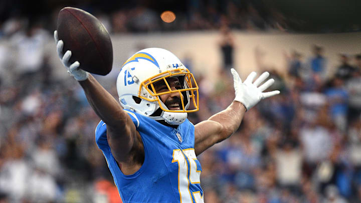 Nov 12, 2023; Inglewood, California, USA; Los Angeles Chargers wide receiver Jalen Guyton (15)