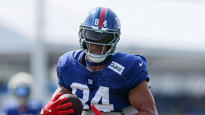 New York Giants tight end Theo Johnson 