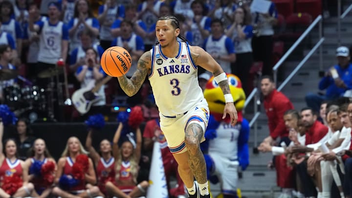 Kansas Jayhawks guard Tre White (3) Kansas Jayhawks guard Tre White (3)