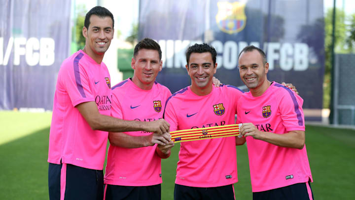 The four main pillars of Barcelona’s golden generation also have the most appearances in club history.