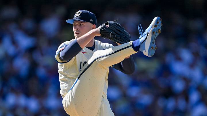 Aug 22, 2026; Los Angeles, California, USA; Los Angeles Dodgers pitcher Tarik Skubal (29) pitches in the first inning at Dodger Stadium. Mandatory Credit: Jayne Kamin-Oncea-Imagn Images Aug 22, 2026; Los Angeles, California, USA; Los Angeles Dodgers pitcher Tarik Skubal (29) pitches in the first inning at Dodger Stadium. Mandatory Credit: Jayne Kamin-Oncea-Imagn Images