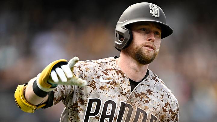 Sep 20, 2026; San Diego, California, USA; San Diego Padres third baseman Jake Cronenworth (9) rounds the bases after hitting a two-run home run during the eighth inning against the Miami Marlins at Petco Park. Mandatory Credit: Denis Poroy-Imagn Images Sep 20, 2026; San Diego, California, USA; San Diego Padres third baseman Jake Cronenworth (9) rounds the bases after hitting a two-run home run during the eighth inning against the Miami Marlins at Petco Park. Mandatory Credit: Denis Poroy-Imagn Images