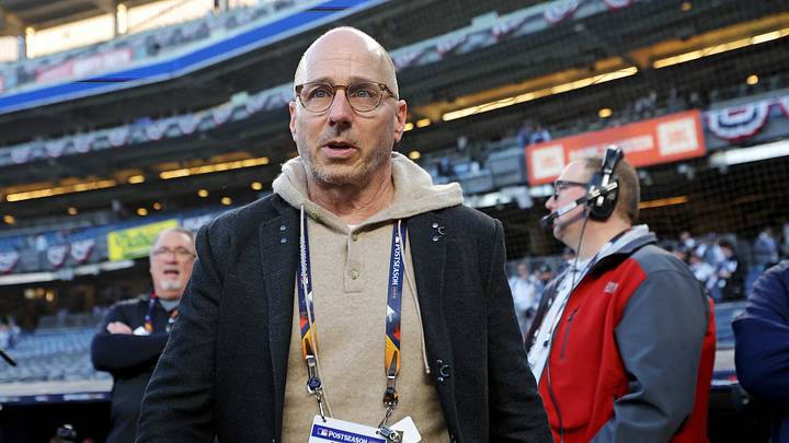 Oct 28, 2024; New York, New York, USA; New York Yankees general manager Brian Cashman walks on the field before game three of the 2024 MLB World Series between the New York Yankees and the Los Angeles Dodgers at Yankee Stadium. Mandatory Credit: Brad Penner-Imagn Images Oct 28, 2024; New York, New York, USA; New York Yankees general manager Brian Cashman walks on the field before game three of the 2024 MLB World Series between the New York Yankees and the Los Angeles Dodgers at Yankee Stadium. Mandatory Credit: Brad Penner-Imagn Images