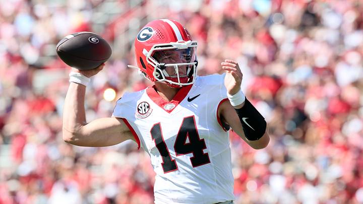 Georgia is favored against Oklahoma in Week 4 of the college football season. Georgia is favored against Oklahoma in Week 4 of the college football season.