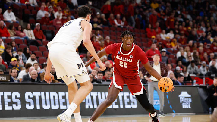 Mar 27, 2026; Chicago, IL, USA;  Alabama Crimson Tide forward Aiden Sherrell (22)