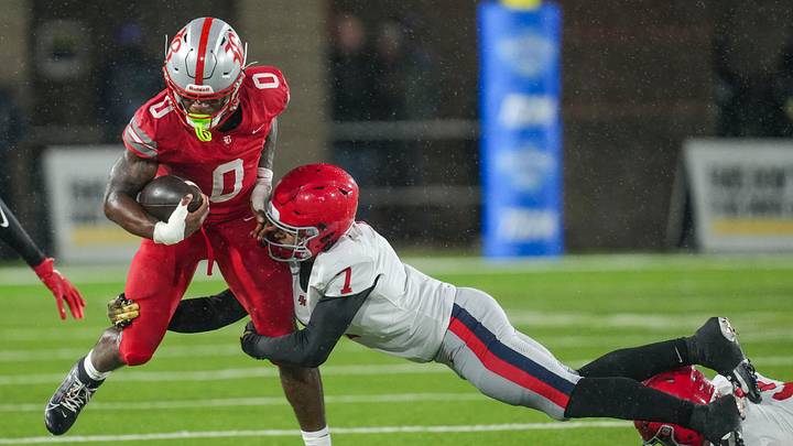 Brentwood Academy's Easton Jointer (7) tackles Baylor's David Gabriel Georges (0) during the Division II-AAA championship game at Finley Stadium in Chattanooga, Tenn., on Dec. 4, 2025. Brentwood Academy's Easton Jointer (7) tackles Baylor's David Gabriel Georges (0) during the Division II-AAA championship game at Finley Stadium in Chattanooga, Tenn., on Dec. 4, 2025.