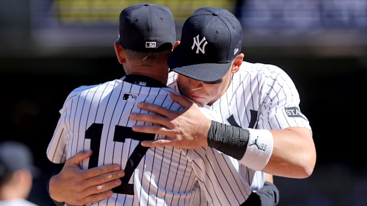 Yankees manager Aaron Boone reflects on what it's like to watch his slugger make history. 