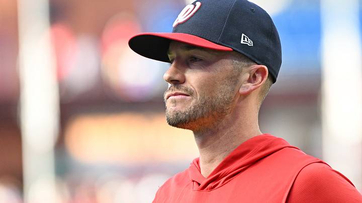 Aug 3, 2026; Philadelphia, Pennsylvania, USA; Washington Nationals manager Blake Butera (10) walks off the field against the Philadelphia Phillies at Citizens Bank Park. Mandatory Credit: Eric Hartline-Imagn Images Aug 3, 2026; Philadelphia, Pennsylvania, USA; Washington Nationals manager Blake Butera (10) walks off the field against the Philadelphia Phillies at Citizens Bank Park. Mandatory Credit: Eric Hartline-Imagn Images