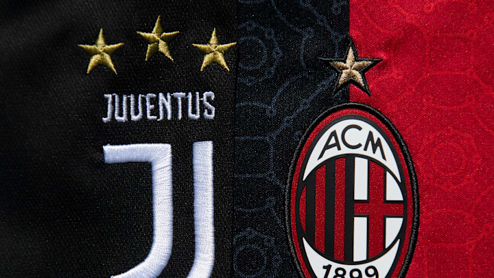 The Juventus and AC Milan Club Badges