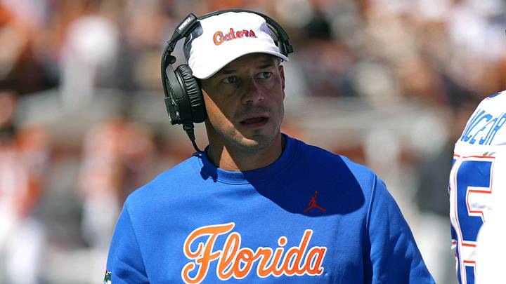 Oct 17, 2026; Austin, Texas, USA;  Florida Gators Head Coach Jon Sumrall during the first half against the Texas Longhorns at Darrell K Royal-Texas Memorial Stadium.  Mandatory Credit: Scott Wachter-Imagn Images