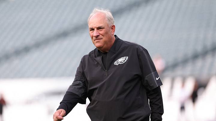 Aug 28, 2026; Philadelphia, Pennsylvania, USA; Philadelphia Eagles defensive coordinator Vic Fangio before action against the Cincinnati Bengals at Lincoln Financial Field. 