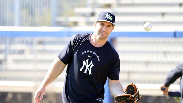 Feb 13, 2026; Tampa, FL, USA; New York Yankees first baseman Paul Goldschmidt (48) works out during spring training practices at George M. Steinbrenner Field. Mandatory Credit: Kim Klement Neitzel-Imagn Images Feb 13, 2026; Tampa, FL, USA; New York Yankees first baseman Paul Goldschmidt (48) works out during spring training practices at George M. Steinbrenner Field. Mandatory Credit: Kim Klement Neitzel-Imagn Images