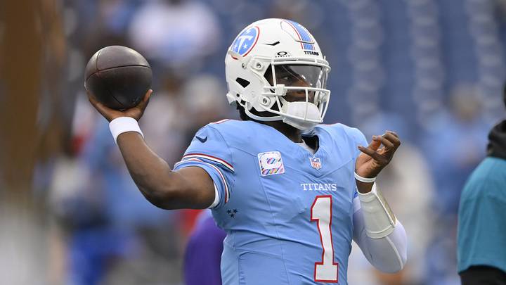 Oct 11, 2026; Nashville, Tennessee, USA; Tennessee Titans quarterback Cam Ward (1) warms up against the prior to the game against the Houston Texans at Nissan Stadium. Mandatory Credit: Steve Roberts-Imagn Images Oct 11, 2026; Nashville, Tennessee, USA; Tennessee Titans quarterback Cam Ward (1) warms up against the prior to the game against the Houston Texans at Nissan Stadium. Mandatory Credit: Steve Roberts-Imagn Images
