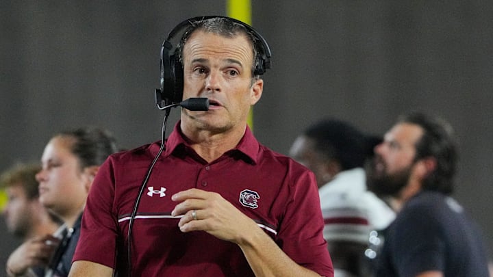 Sep 20, 2025; Columbia, Missouri, USA; South Carolina Gamecocks head coach Shane Beamer on the sidelines against the Missouri Tigers during the second half of the game at Faurot Field at Memorial Stadium. Mandatory Credit: Denny Medley-Imagn Images Sep 20, 2025; Columbia, Missouri, USA; South Carolina Gamecocks head coach Shane Beamer on the sidelines against the Missouri Tigers during the second half of the game at Faurot Field at Memorial Stadium. Mandatory Credit: Denny Medley-Imagn Images