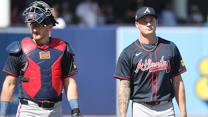 Atlanta Braves starting pitcher AJ Smith-Shawver Atlanta Braves starting pitcher AJ Smith-Shawver