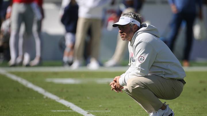 Ole Miss HC Pete Golding before the game against No. 13 Missouri. Mandatory Credit: Petre Thomas-Imagn Images Ole Miss HC Pete Golding before the game against No. 13 Missouri. Mandatory Credit: Petre Thomas-Imagn Images