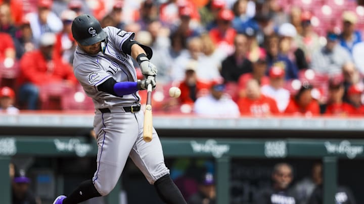 Colorado Rockies designated hitter Tyler Freeman 