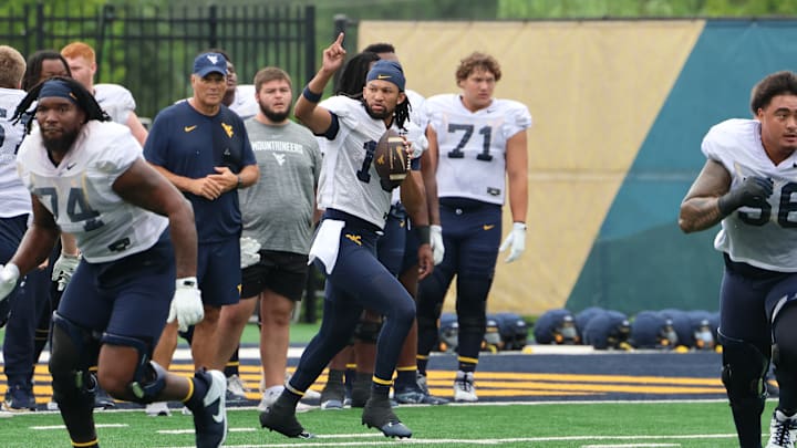 West Virginia University quarterback Jaylen Henderson