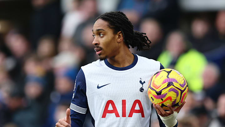 Djed Spence in action against Everton 