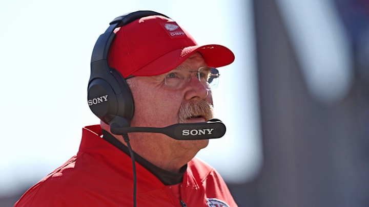 Chiefs legendary Head Coach Andy Reid looks on during the team's 26-9 loss to the Tennessee Titans.