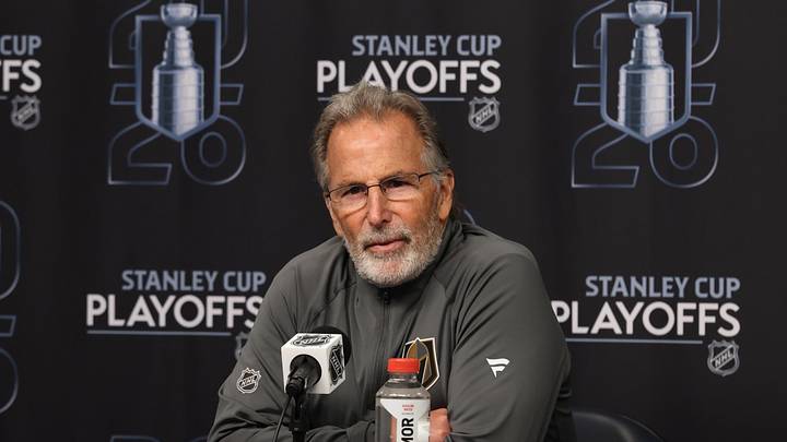 John Tortorella addresses the media after a game in the 2026 Stanley Cup Playoffs John Tortorella addresses the media after a game in the 2026 Stanley Cup Playoffs