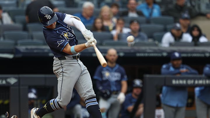 Tampa Bay Rays shortstop Taylor Walls had four hits against the New York Yankees on Sunday in a 7-5 victory at Yankee Stadium. Tampa Bay Rays shortstop Taylor Walls had four hits against the New York Yankees on Sunday in a 7-5 victory at Yankee Stadium.