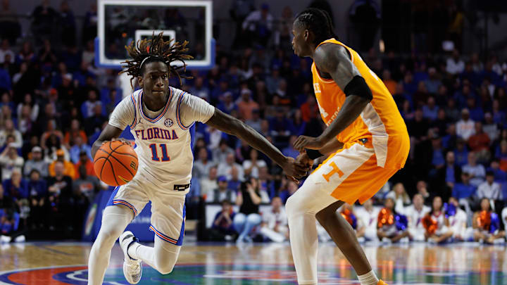 Denzel Aberdeen (11) had 16 points off the bench in Florida's win Tuesday.