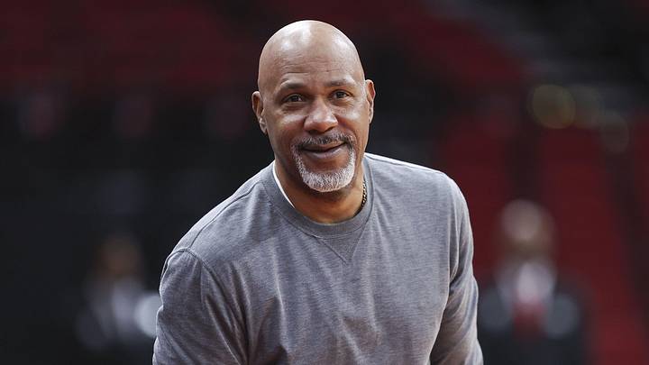 Jan 31, 2024; Houston, Texas, USA; Former Houston Rockets player Mario Elie before the game between the Rockets and the New Orleans Pelicans at Toyota Center. Mandatory Credit: Troy Taormina-Imagn Images