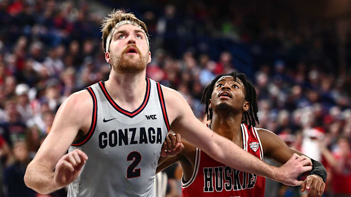 Dec 12, 2022; Spokane, Washington, USA; Northern Illinois Huskies guard Keshawn Williams (0) fights