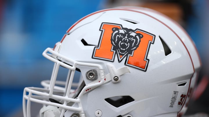 Sep 2, 2023; Oxford, Mississippi, USA; Mercer Bears on the sideline during the first half against the Mississippi Rebels at Vaught-Hemingway Stadium. Mandatory Credit: Petre Thomas-Imagn Images